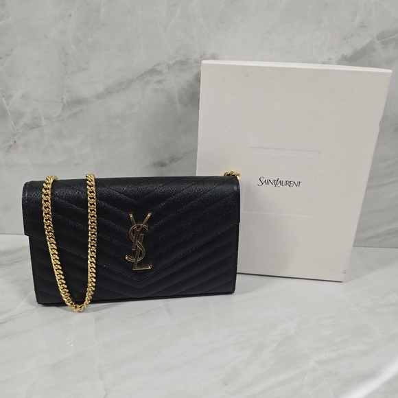 Saint Laurent Black Quilted Leather Crossbody Bag - Picture 2 of 13